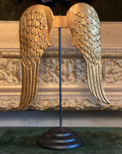 Load image into Gallery viewer, Gold Metal Wings On Stand
