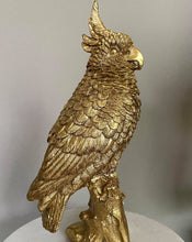 Load image into Gallery viewer, Gold Cockatoo Figurine