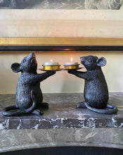 Load image into Gallery viewer, Large Pair Of Mouse Candle Holders