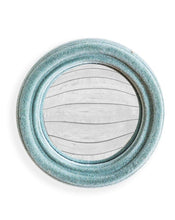 Load image into Gallery viewer, Light Blue Flocked Frame Convex Mirror