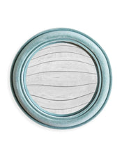 Load image into Gallery viewer, Light Blue Flocked Frame Convex Mirror