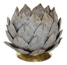 Load image into Gallery viewer, Metal Lotus Votive