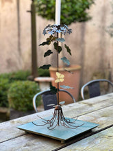 Load image into Gallery viewer, Large Floral Metal Candle Holders